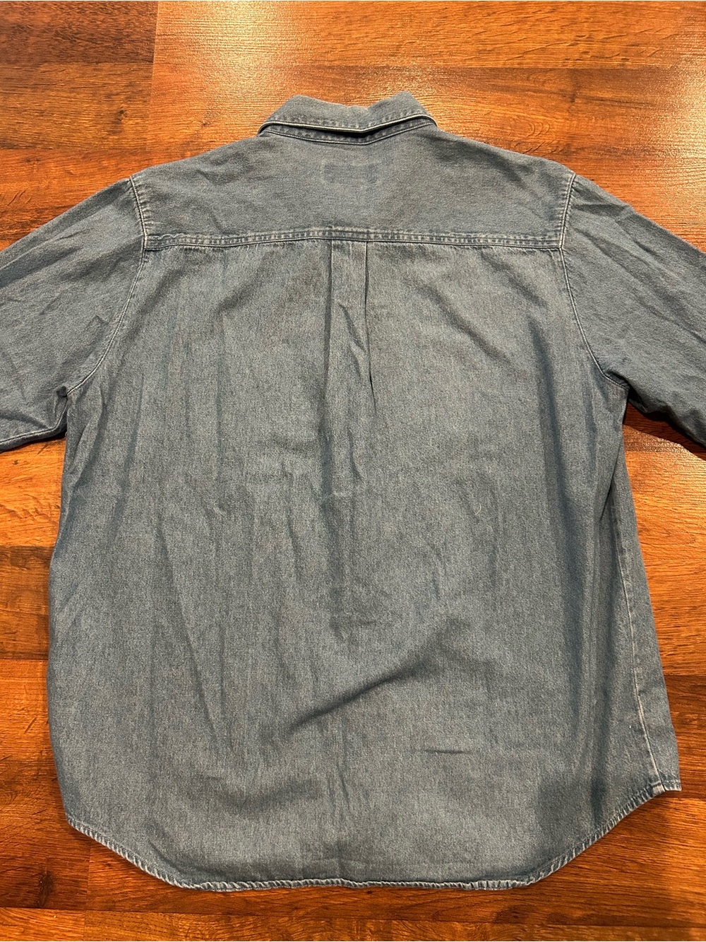 Vintage 90s Noah's Ark Embroidered Chambray Shirt Christopher & Banks Size Large - Picture 5 of 6